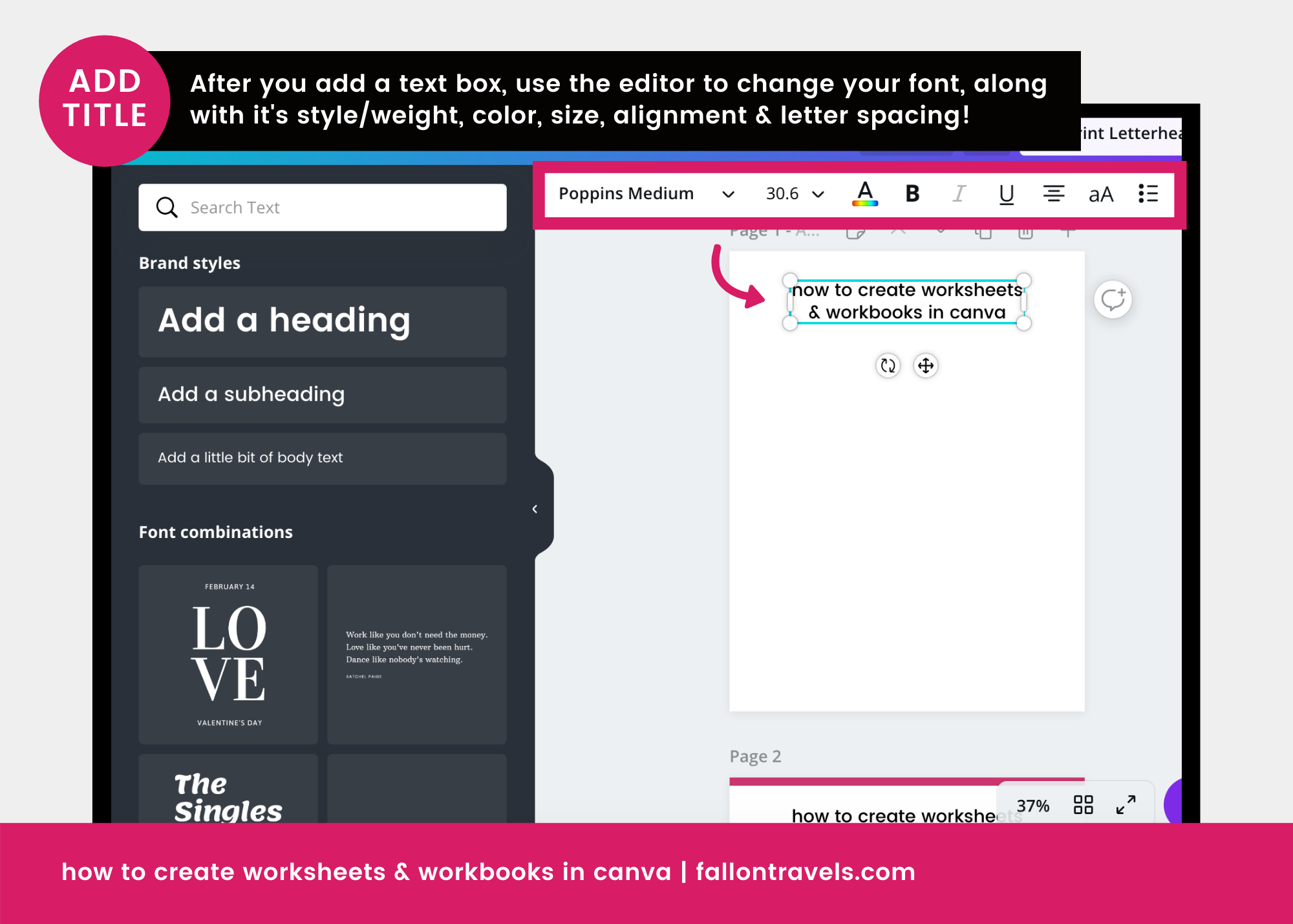 How to create worksheets and workbooks in canva