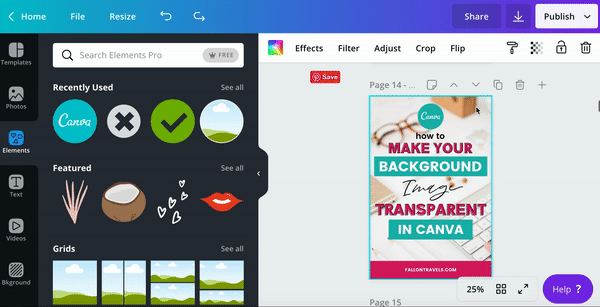 How to make a transparent background in Canva — Fallon Travels