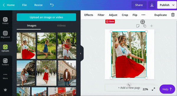 remove image background in canva