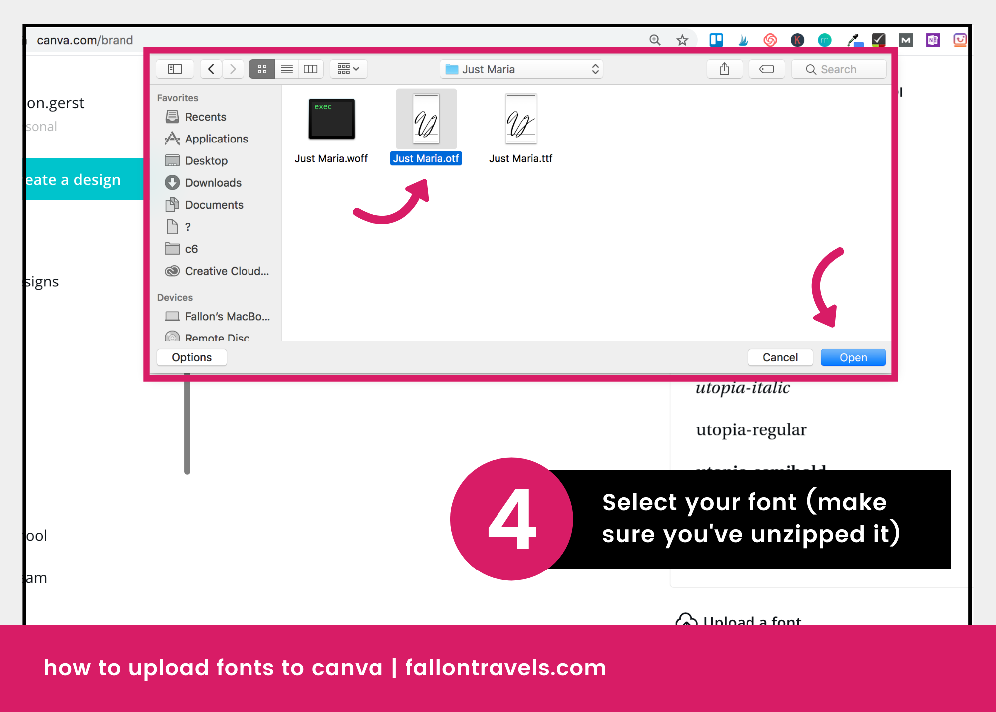 How to upload fonts to Canva quickly & easily — Fallon Travels