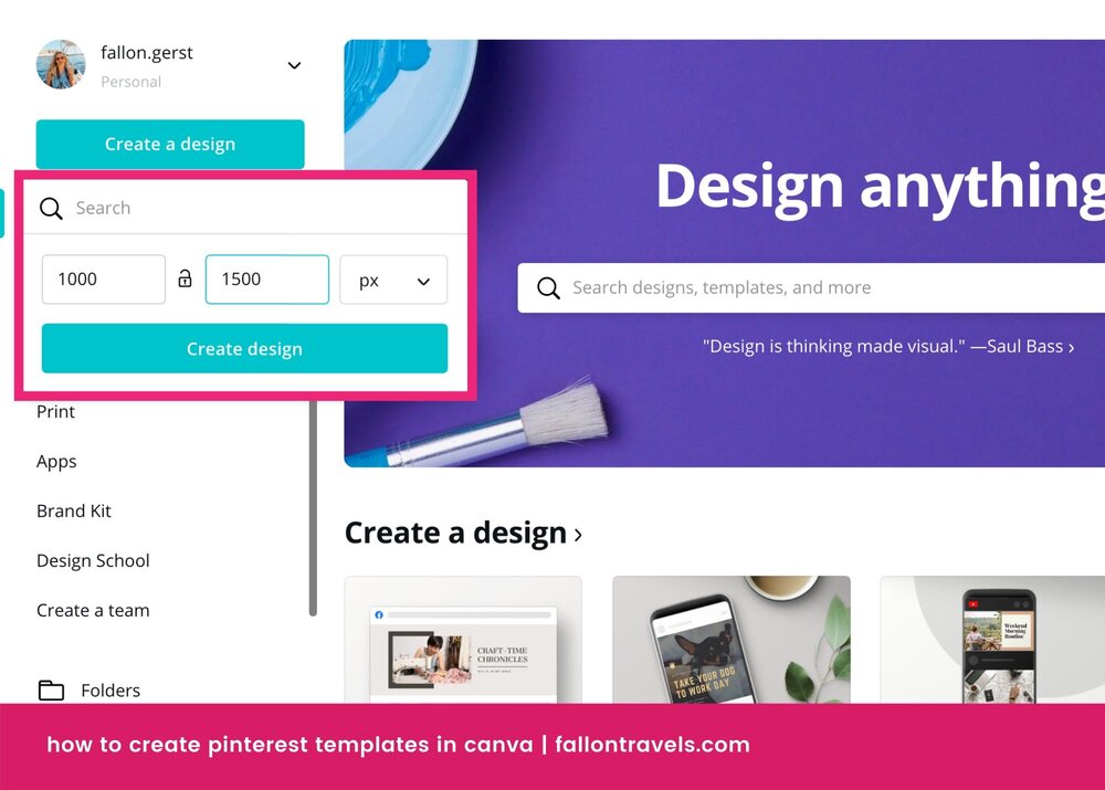 How to create Pinterest templates in Canva | Fallon Travels (Copy) (Copy)