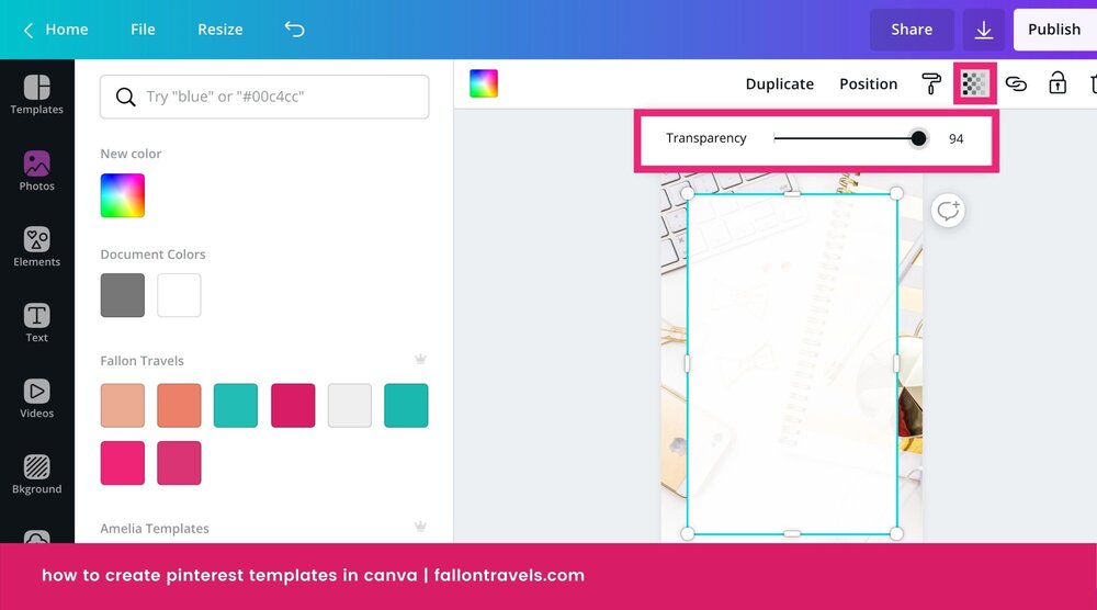 How to design Pinterest Templates in Canva | Fallon Travels