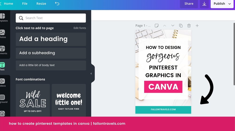 How to Design Pinterest Templates in Canva | Fallon Travels