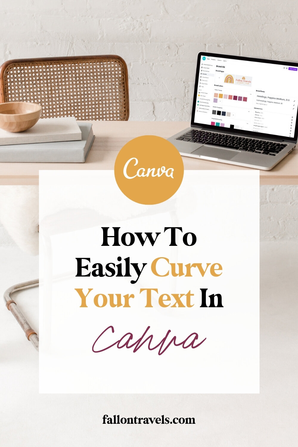 How to Curve Text in Canva | Fallon Travels