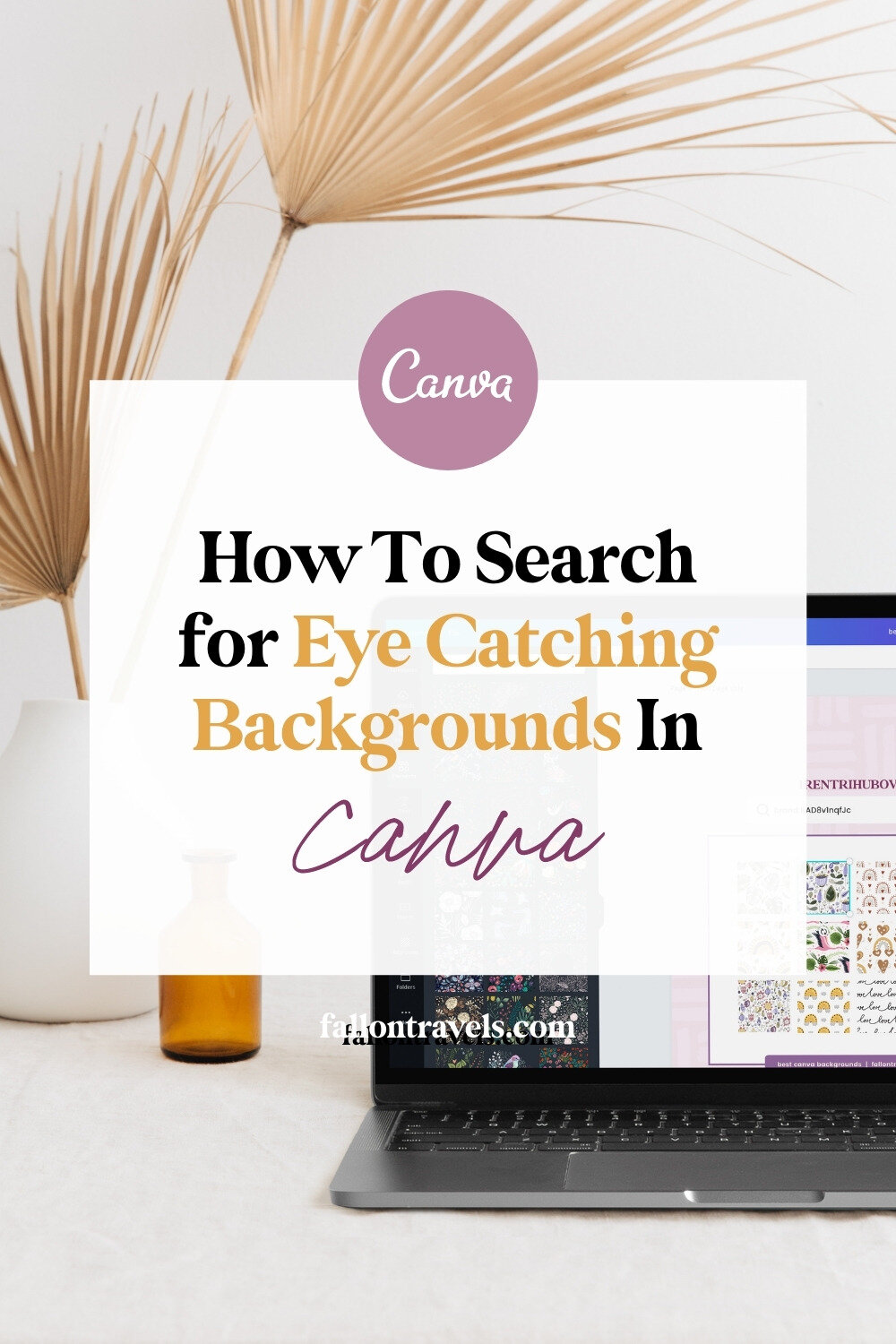 How to Search for Eye Catching Backgrounds in Canva | Fallon Travels