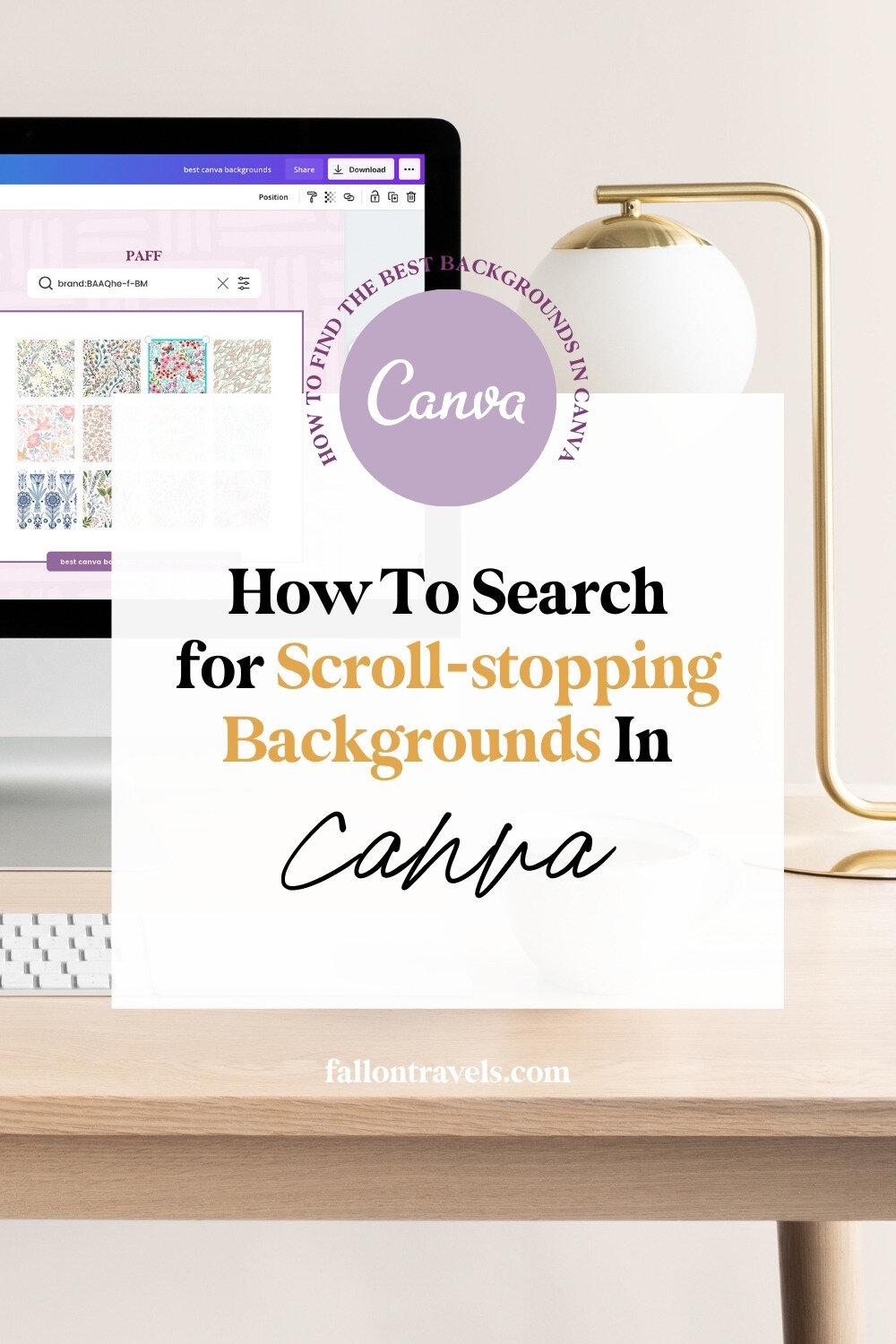 How to Search for Eye Catching Backgrounds in Canva | Fallon Travels