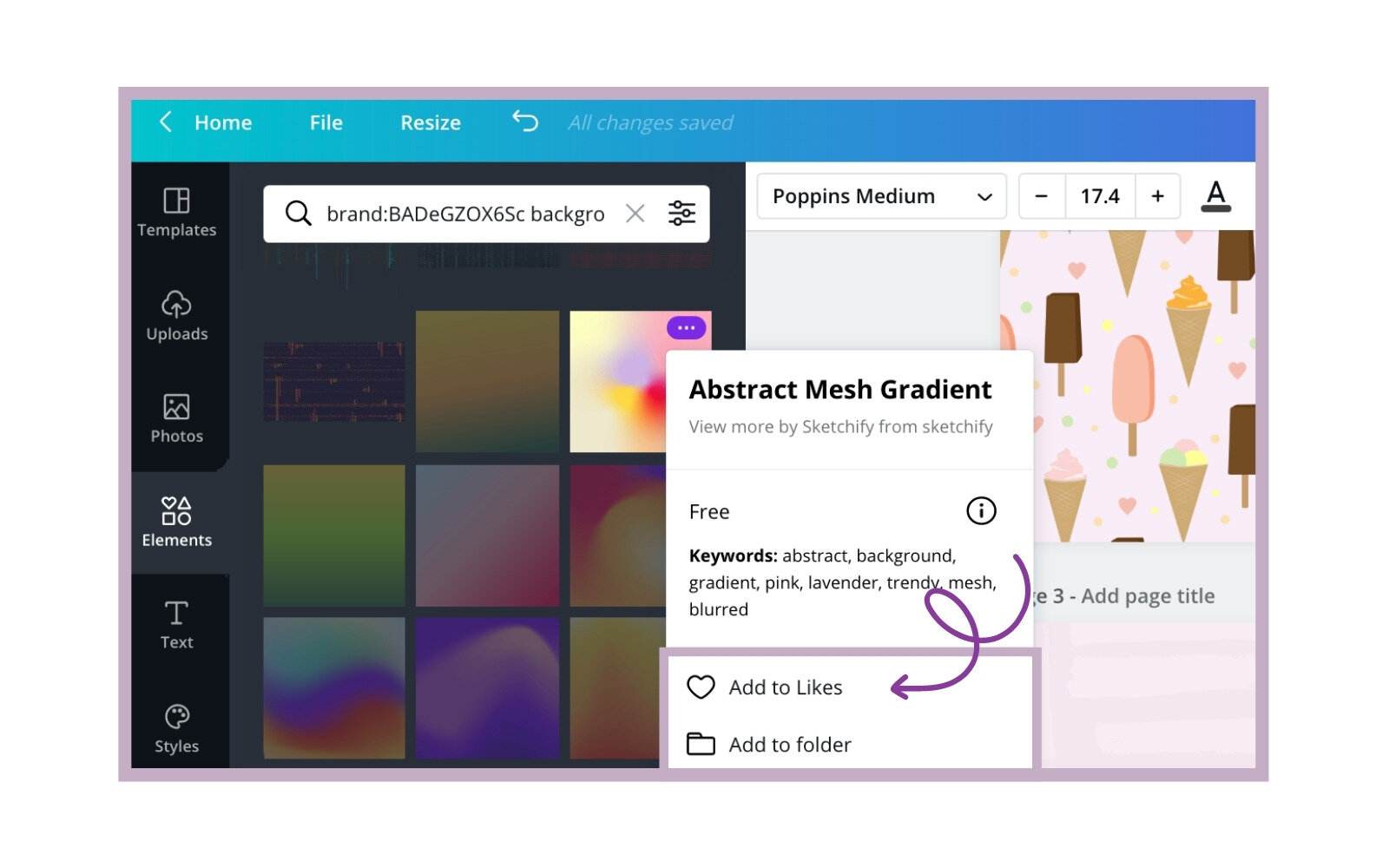 Save Canva Backgrounds for Later
