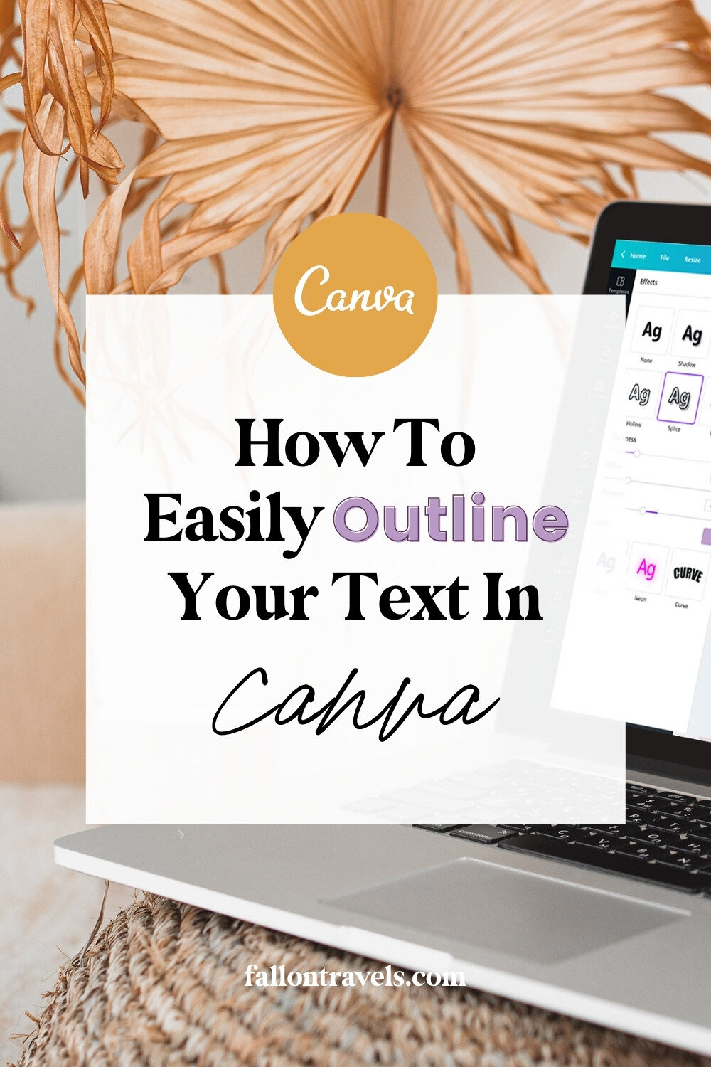 How to Outline Text in Canva | Fallon Travels