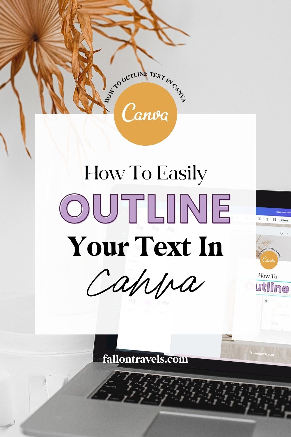 How to Outline Text in Canva | Fallon Travels