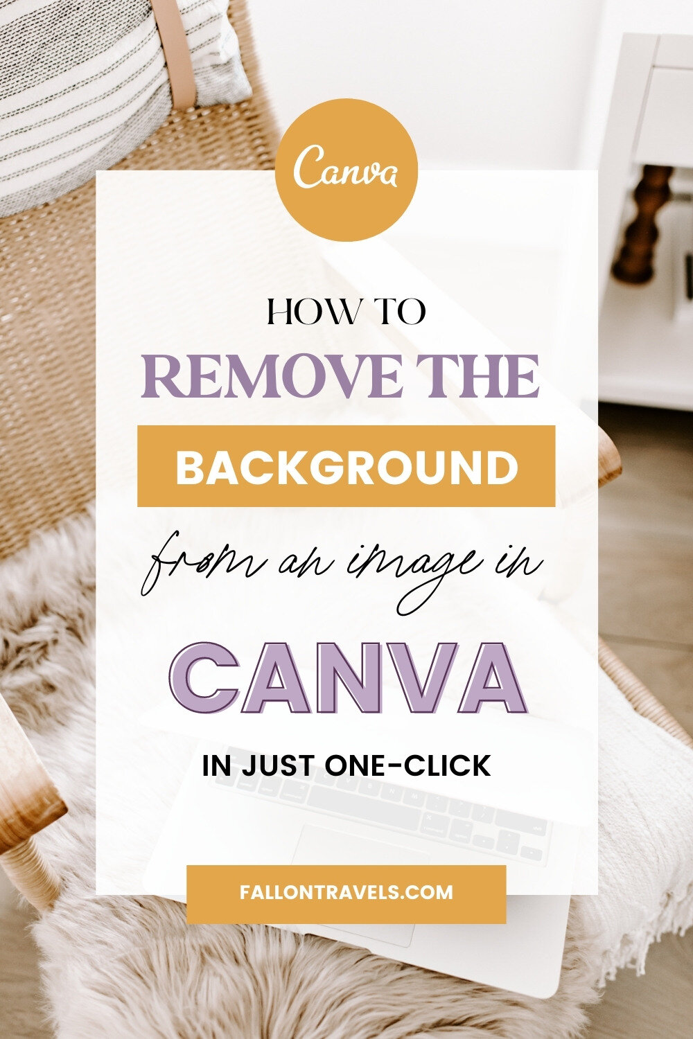 How to Remove the Background Image in Canva | Fallon Travels