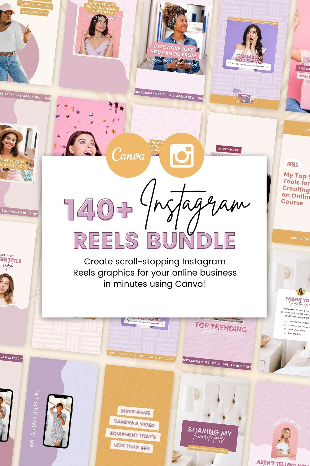 140+ Instagram Reels Canva Templates & Cover Image Graphics — Fallon
