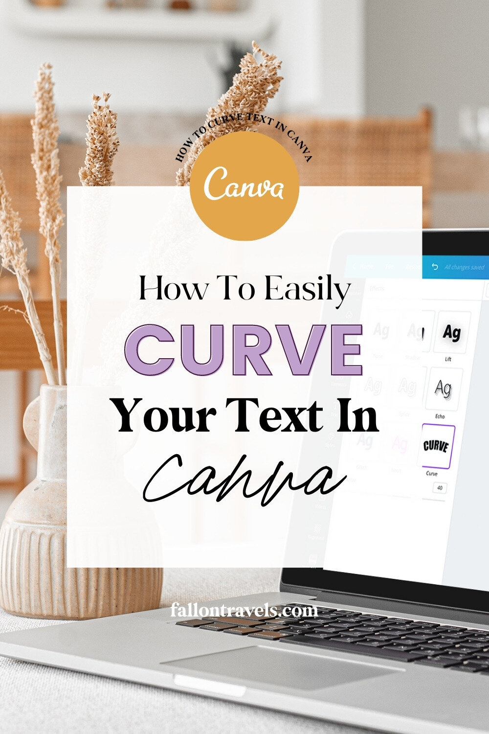 How to Curve Text in Canva | Fallon Travels