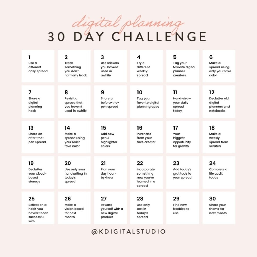 Canva Instagram Examples for 30 Day Challenge Graphic Post
