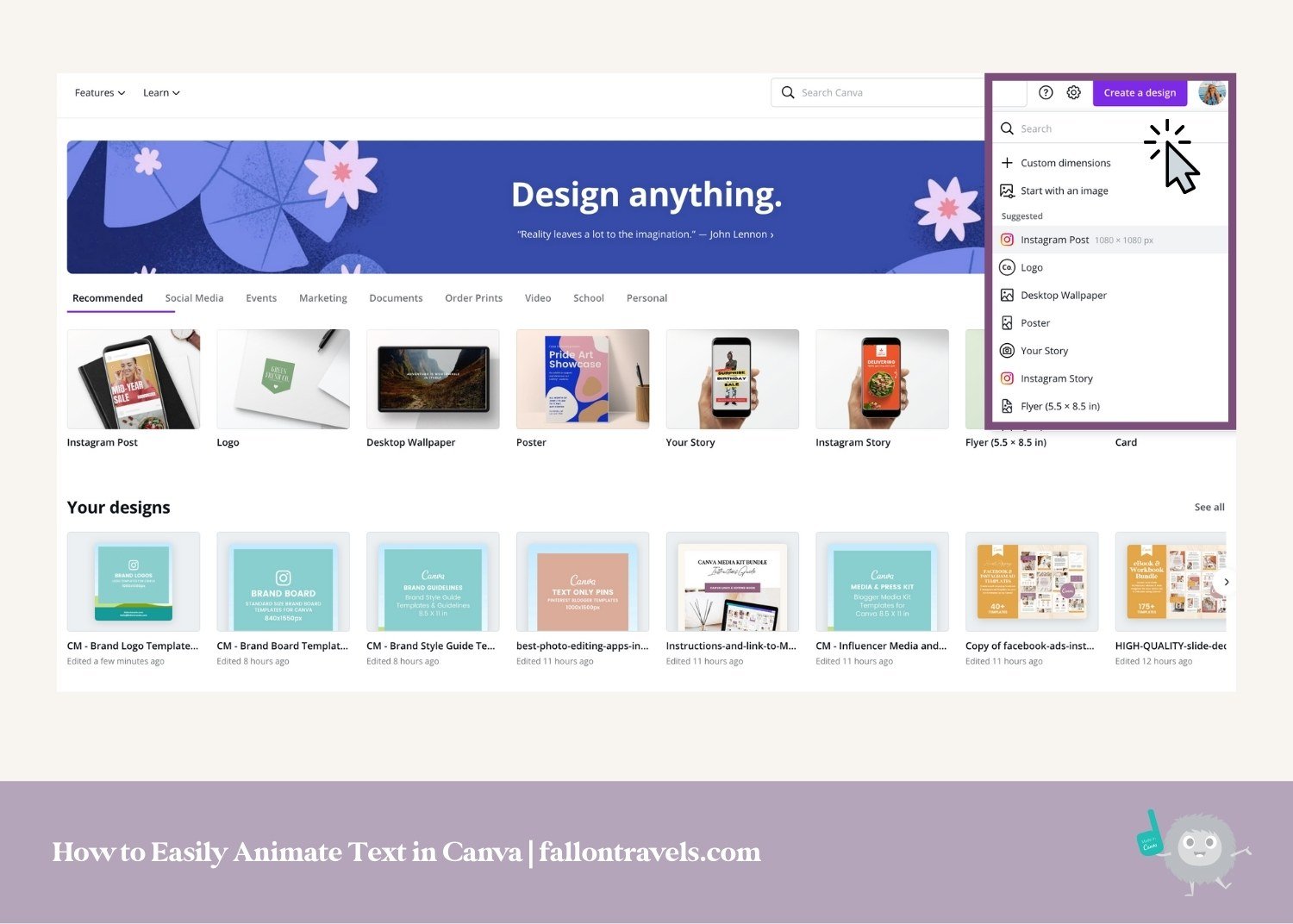 How to Easily Animate Text in Canva — Fallon Travels How to Easily Animate Text in Canva — Fallon Travels