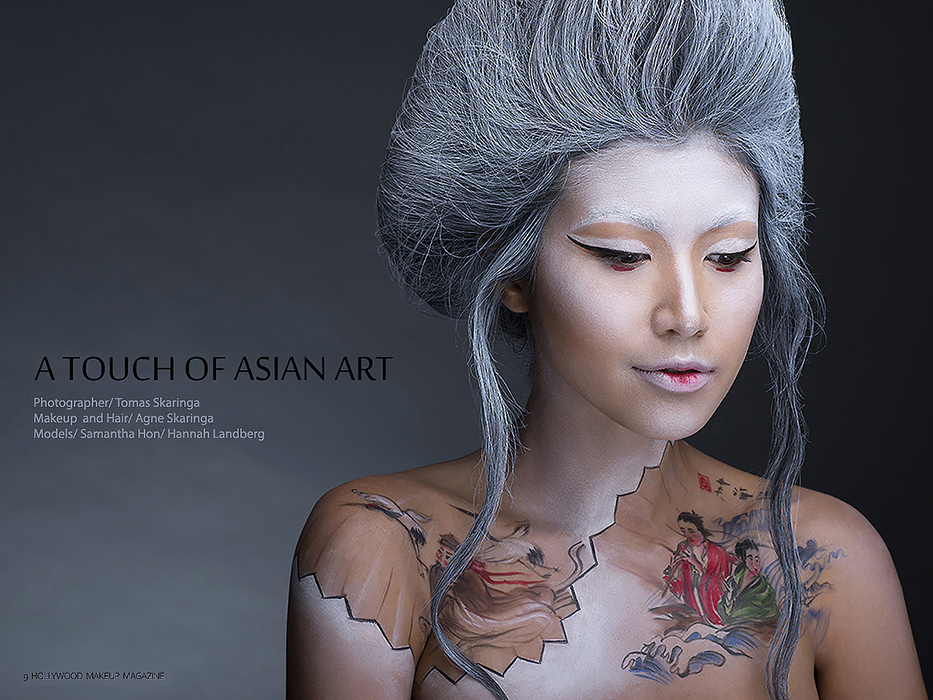 Creative body painting editorial elegant asian geisha body painting by Agne Skaringa.jpg