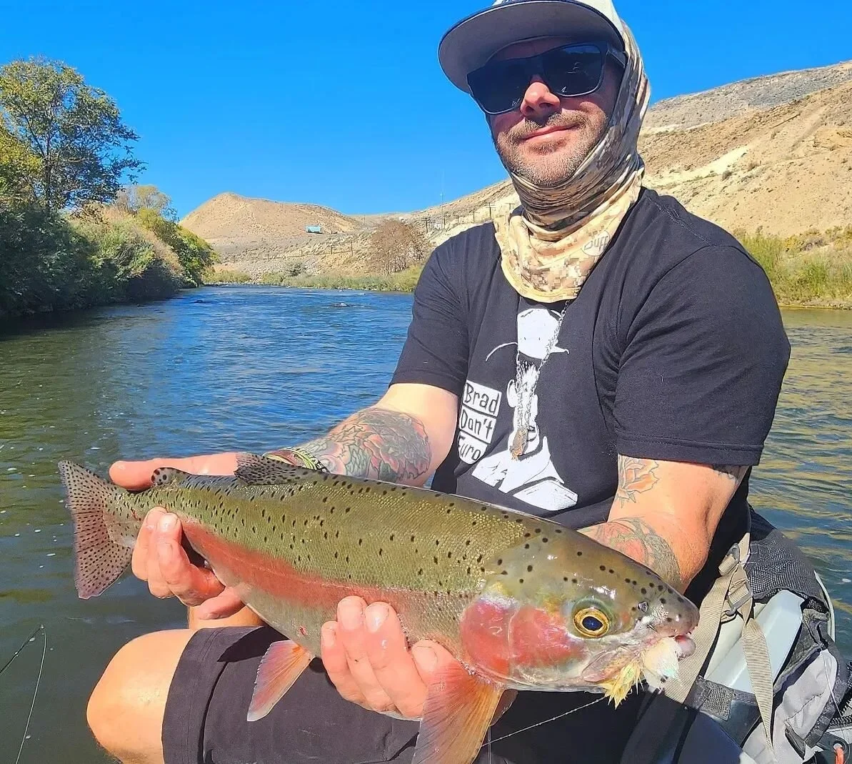Streamer bite is firing up... nympphs are good as usual... good to be floating again... 
@theconnectiveflyfishco
.
.
.
#GreatBasinGuideService 
#FlyFishing #CatchAndRelease #Barbless #TruckeeRiver #TruckeeRiverFlyFishing #TruckeeRiverGuide #OnTheFly 