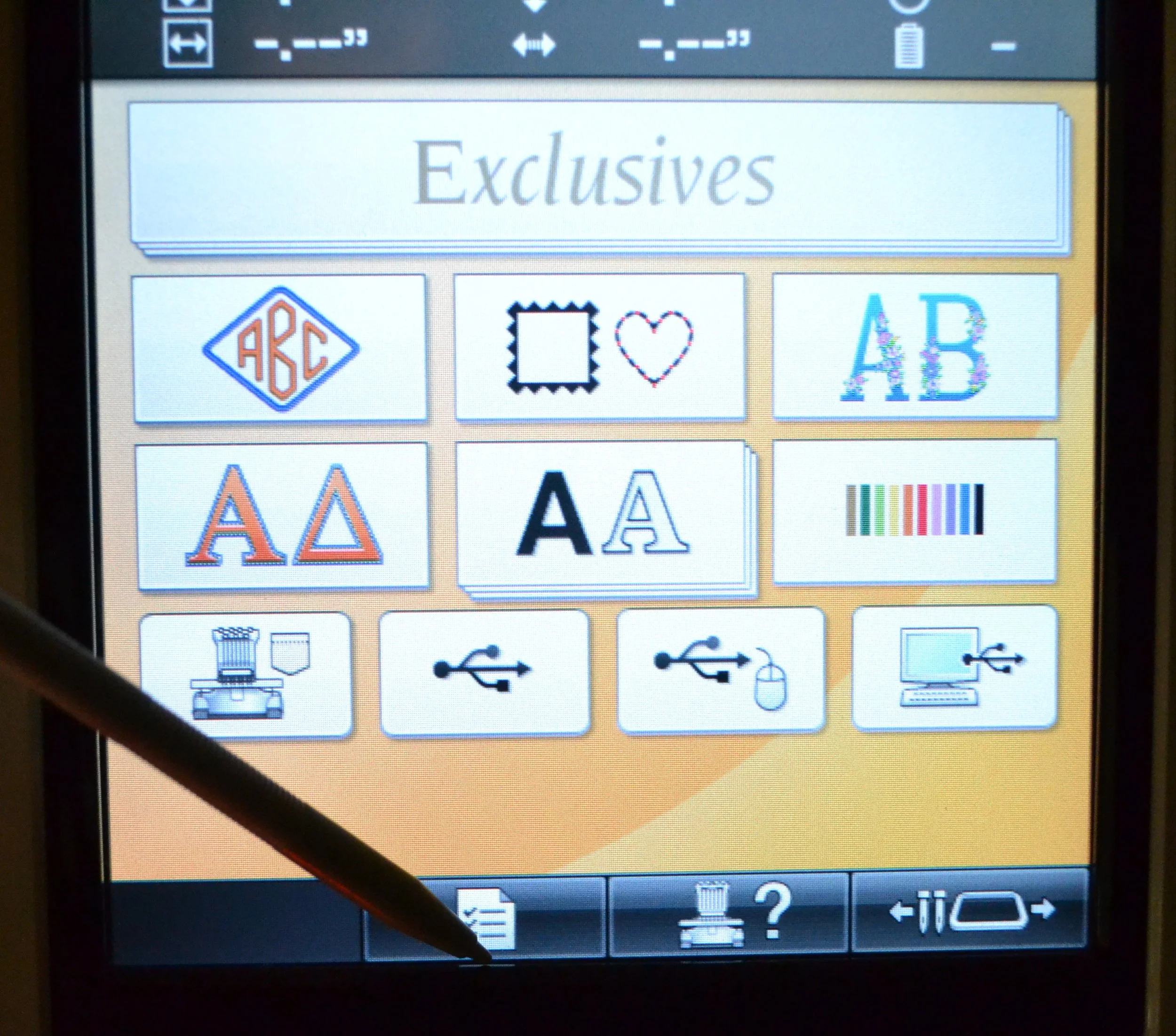 1. Select the paper icon. 