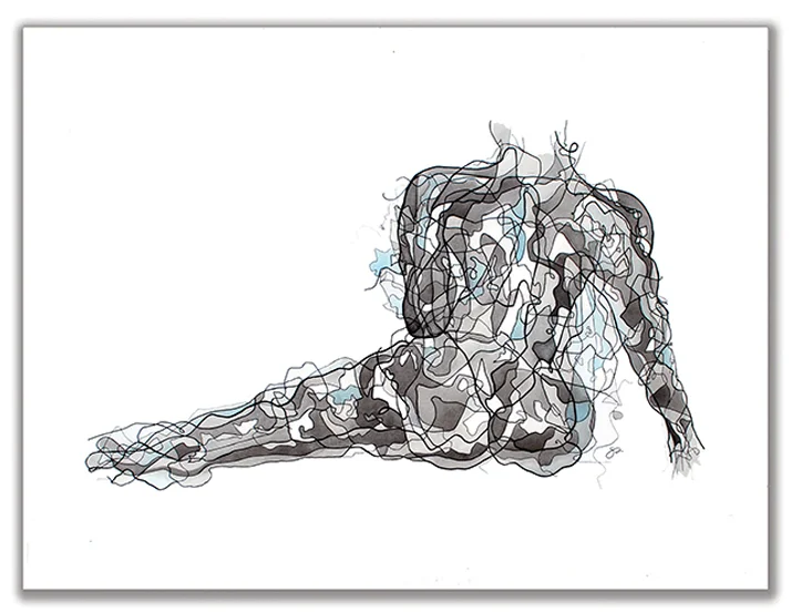 REFLECTION OF MEMORY 30″ X 44″ Watercolor + Ink