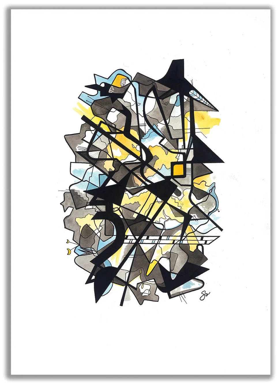 COMPLICATED ARTSLANDIA SERIES Strauss’ Burleske / Oregon Symphony Featuring Emanuel Ax 40” x 29” / Watercolor + Ink