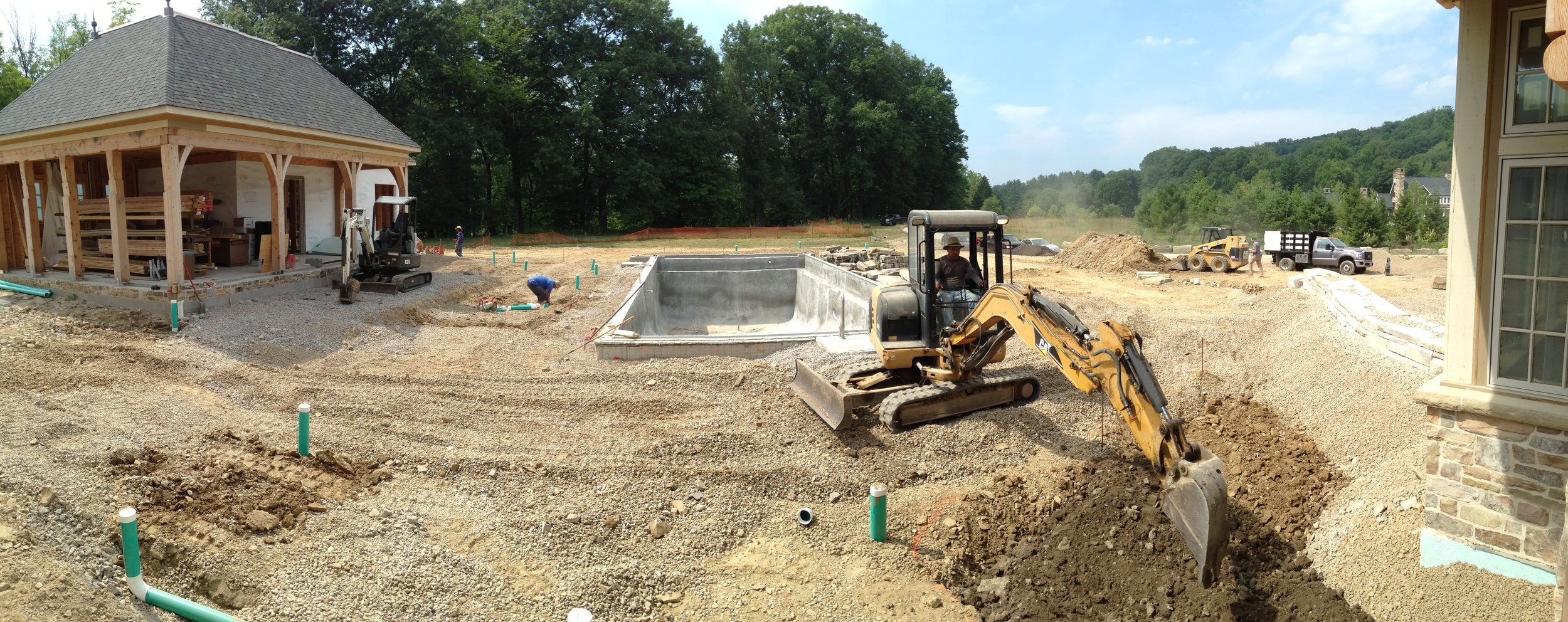 Project planning meeting for a backyard renovation in Cleveland Heights, Ohio