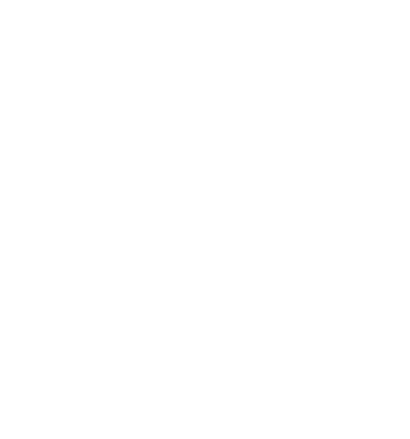 Black and white illustration of a stylized flower with eight petals.