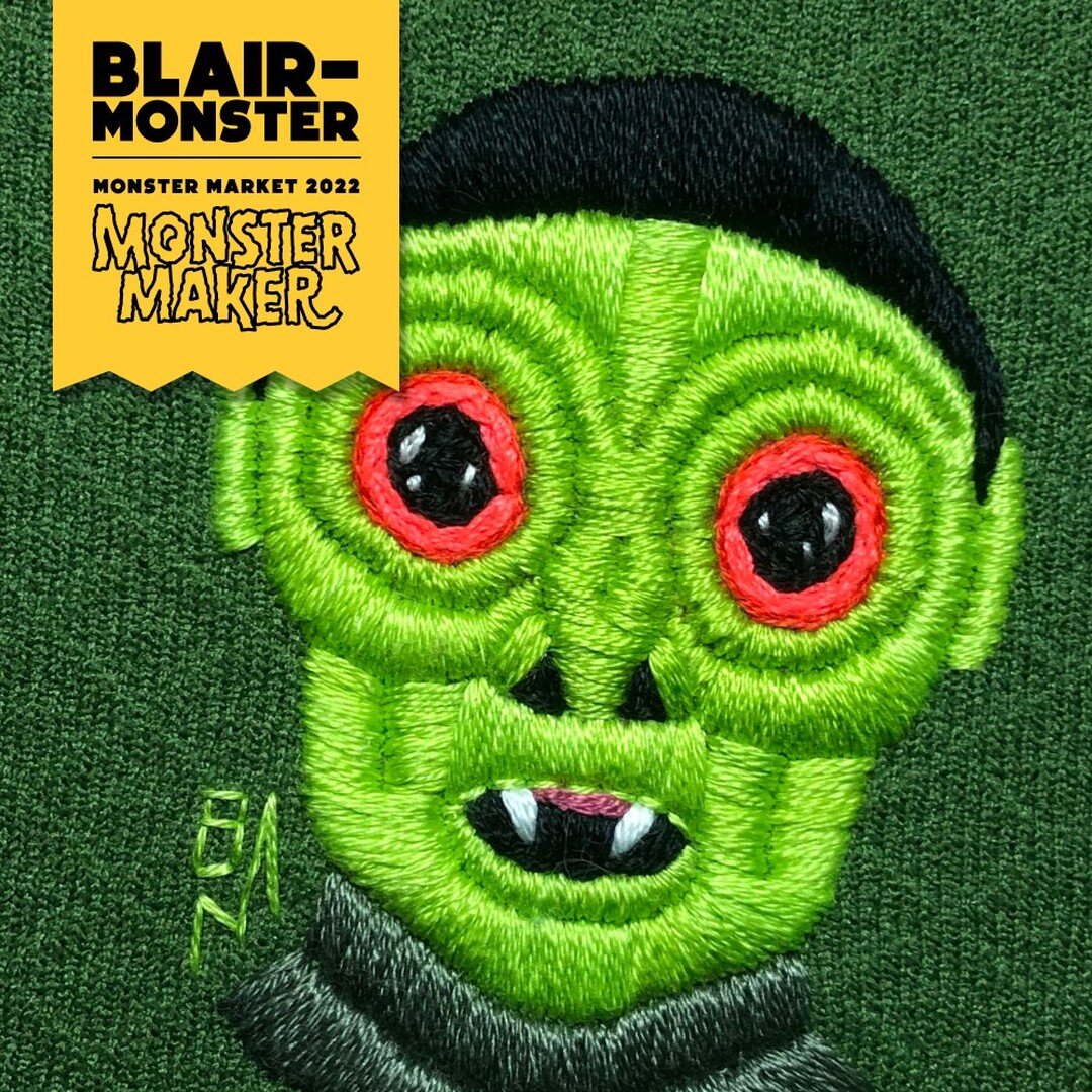 ✨Maker Spotlight: Blairmonster✨A true monster-enthusiast, Blairmonster is a Hand embroidery artist from Atlanta, Georgia making wonderfully bizarre home decor pieces. In addition to being monster obsessed, Blair is a vet tech at a feline specialty cl