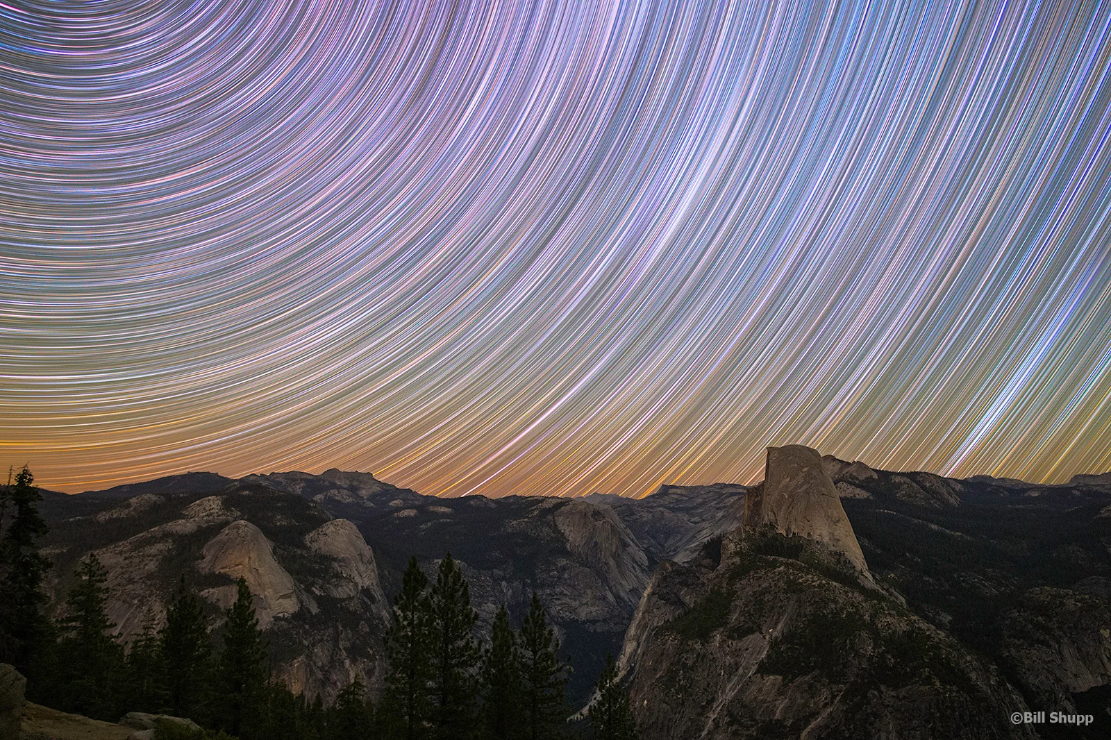 Star Trails Over Half Dome, Yosemite