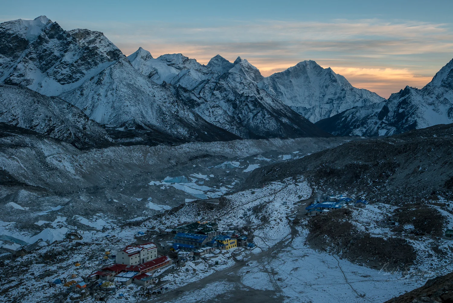 Sunset over Gorak Shep