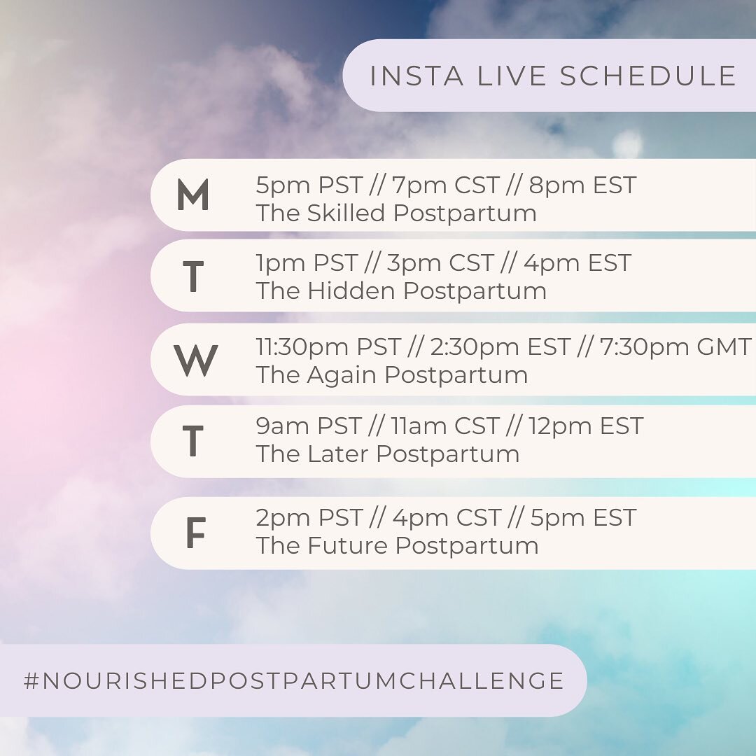 Welcome to the 4th Annual Nourished Postpartum Challenge!

We are so excited to announce this year's special guests as each day of the challenge will feature a postpartum passionate conversation between Birdsong and practitioners, educators and advoc