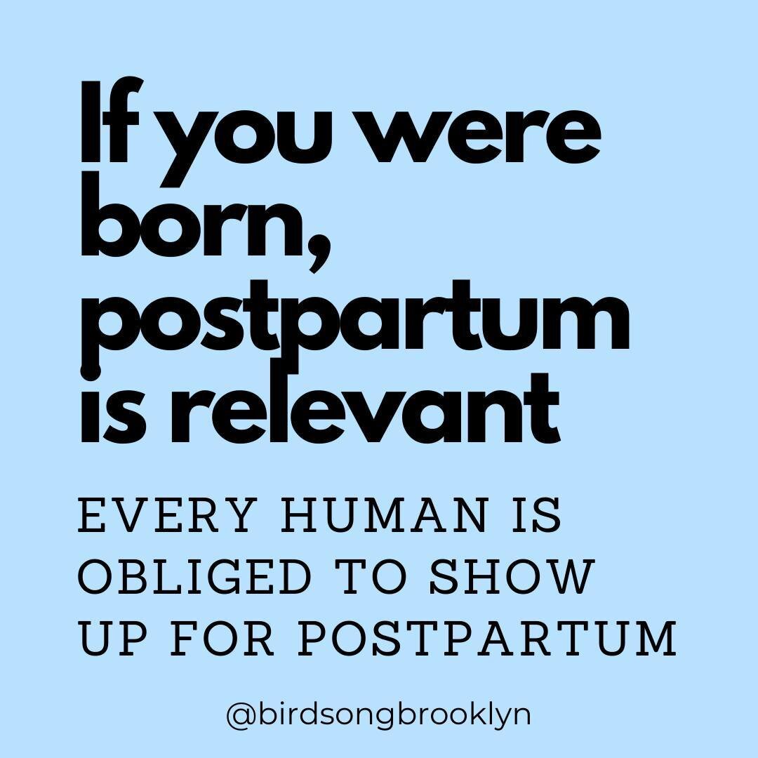 Every human is obliged to #showupforpostpartum⁠
⁠
Let&rsquo;s say it again.⁠
⁠
EVERY HUMAN IS OBLIGED TO SHOW UP FOR POSTPARTUM!⁠
⁠
If you were born, postpartum is relevant. ⁠
⁠
Here comes the YES, AND&hellip; ⁠
⁠
AND, we can all become more skilled 