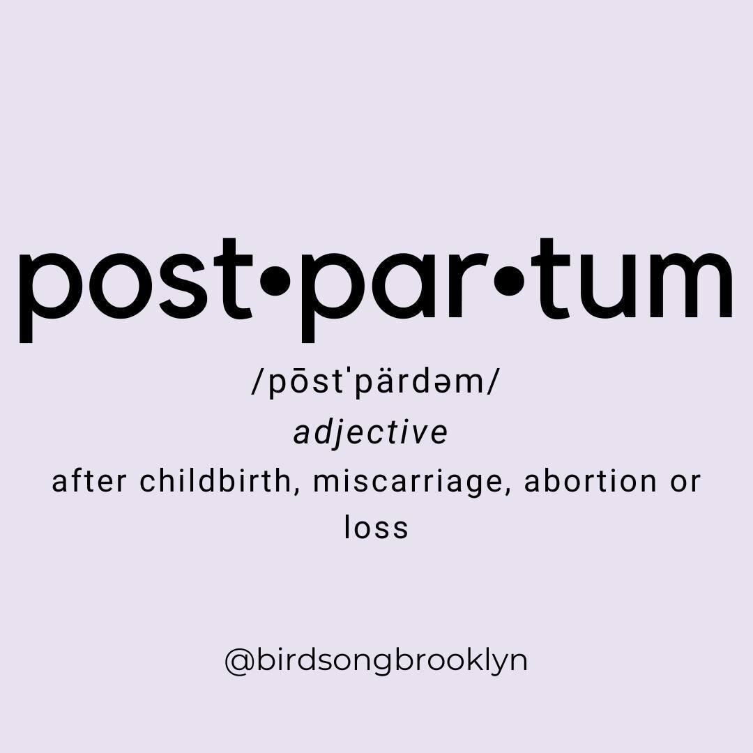 This is our ideal definition of postpartum. ⁠
⁠
When we invite ALL postpartum folks to share their voices our table gets so big and those voices get so much louder which is what we need to get our world to #showupforpostpartum⁠
⁠
After miscarriage is