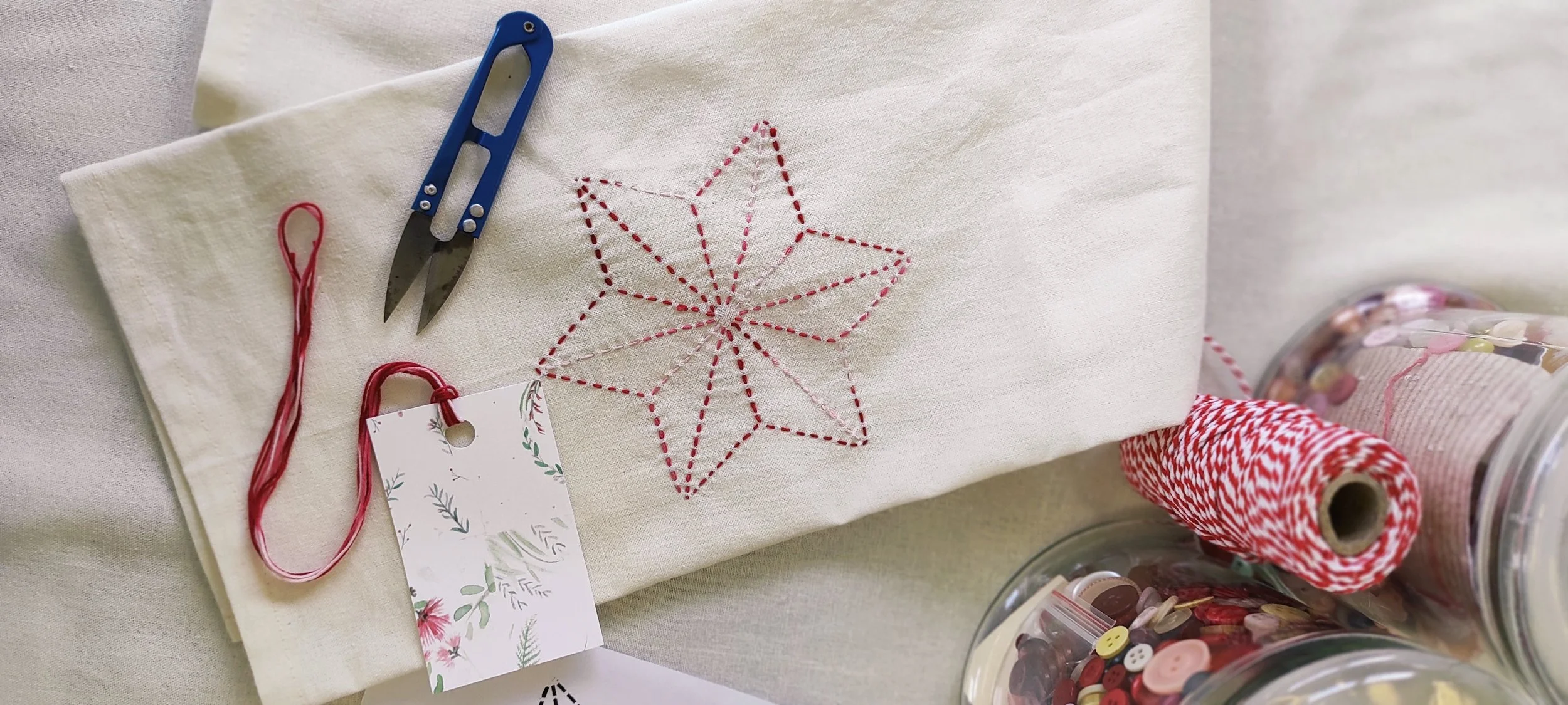 Sashiko Tea Towel Kit