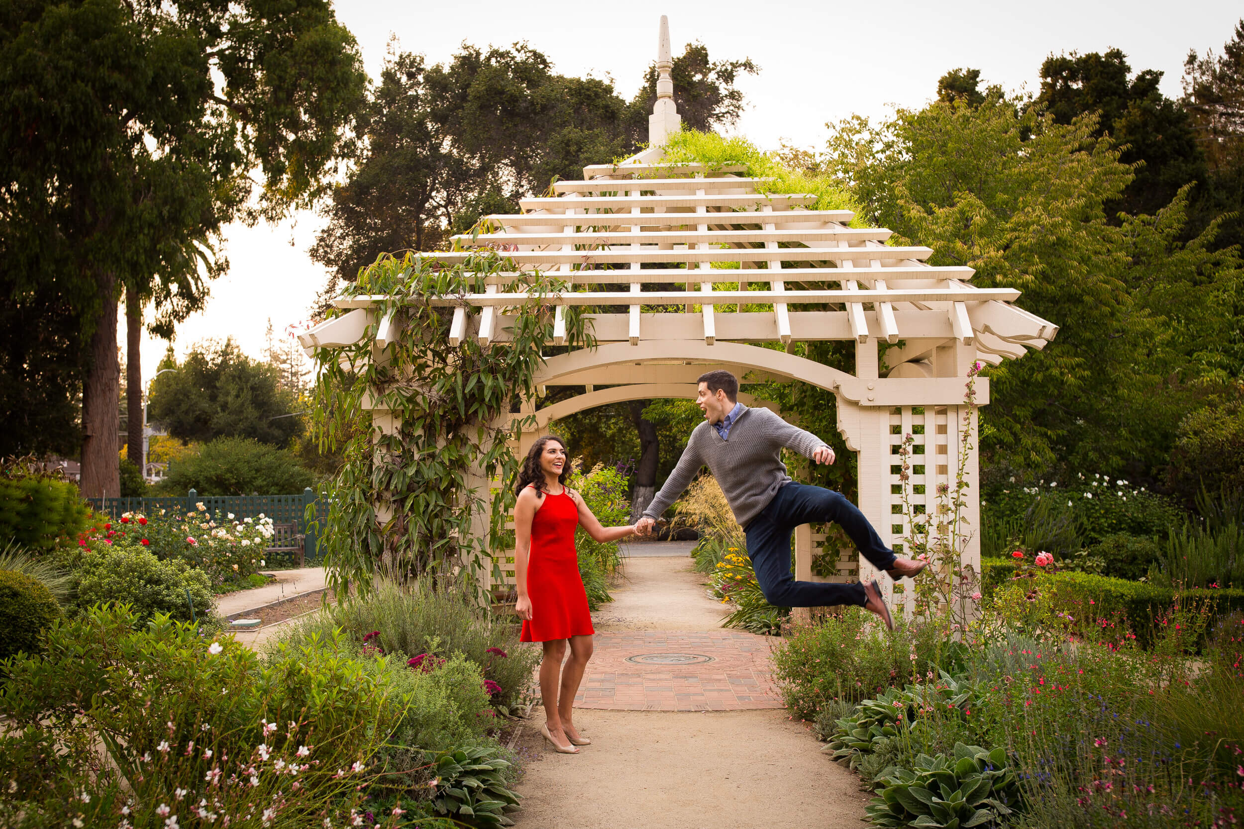 Palo Alto Engagement Photography Gamble Gardens