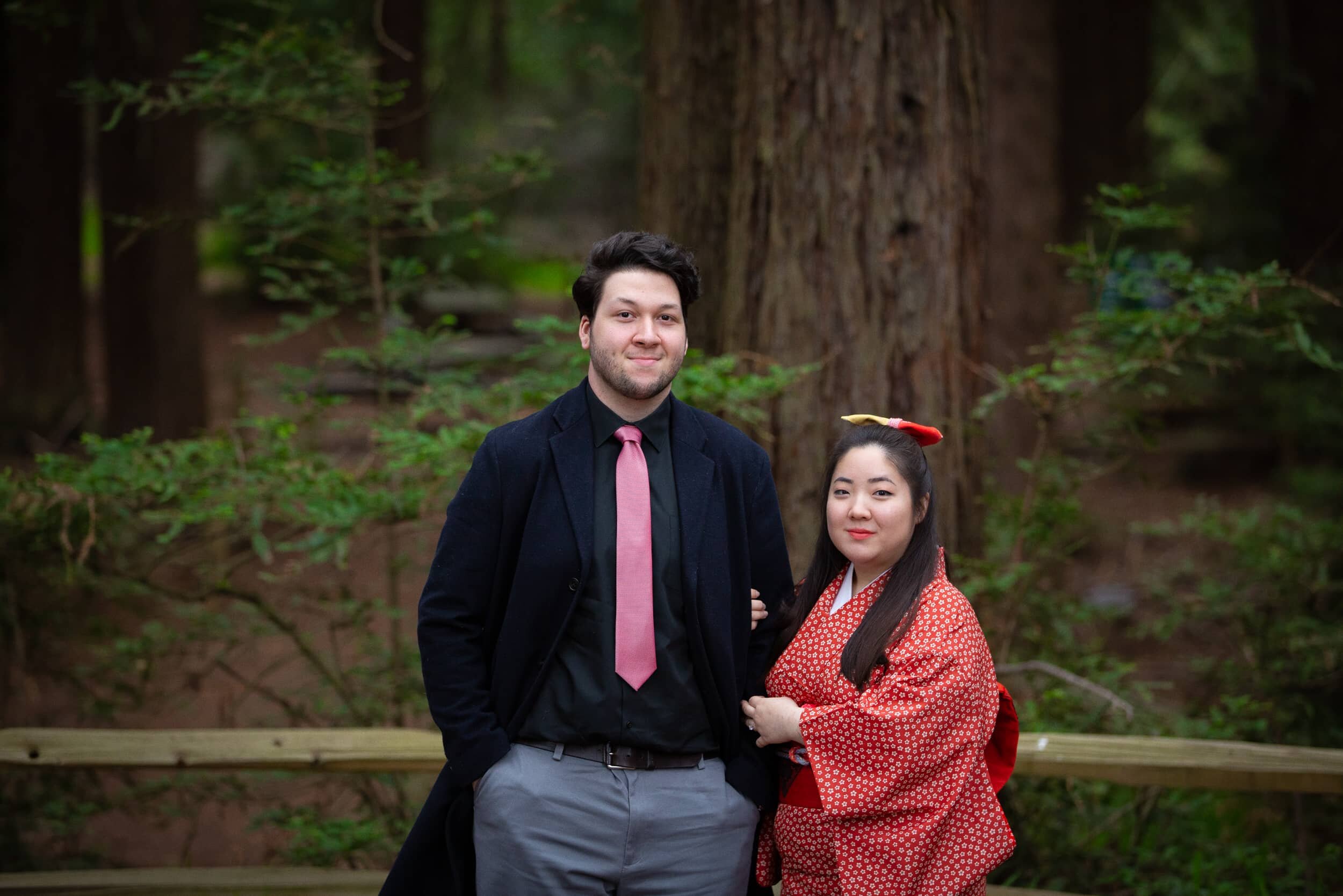 Kimono dress redwoods engagement photos-02.jpg