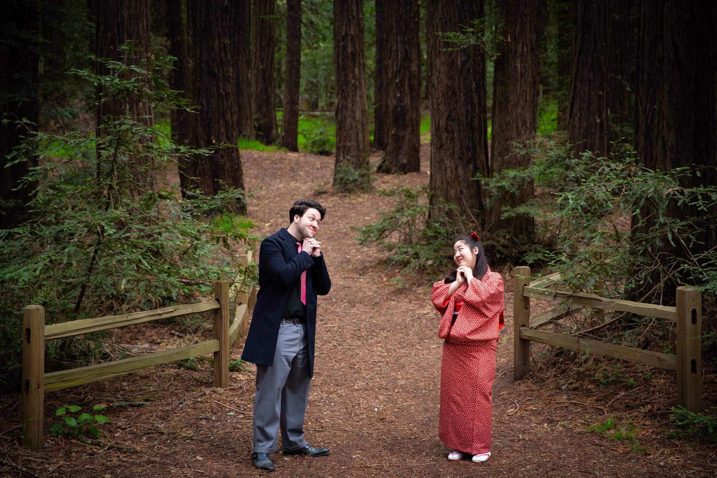 Kimono dress redwoods engagement photos-07.jpg