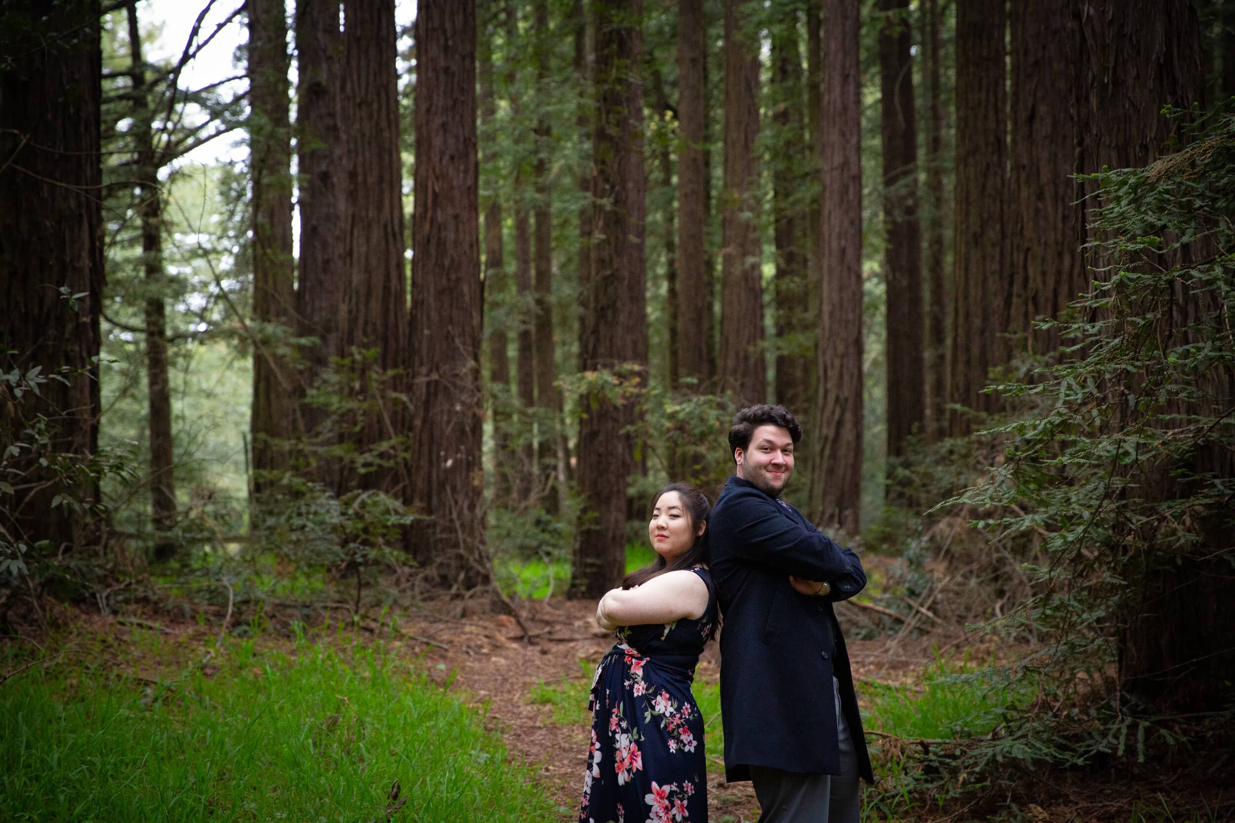 Kimono dress redwoods engagement photos-08.jpg