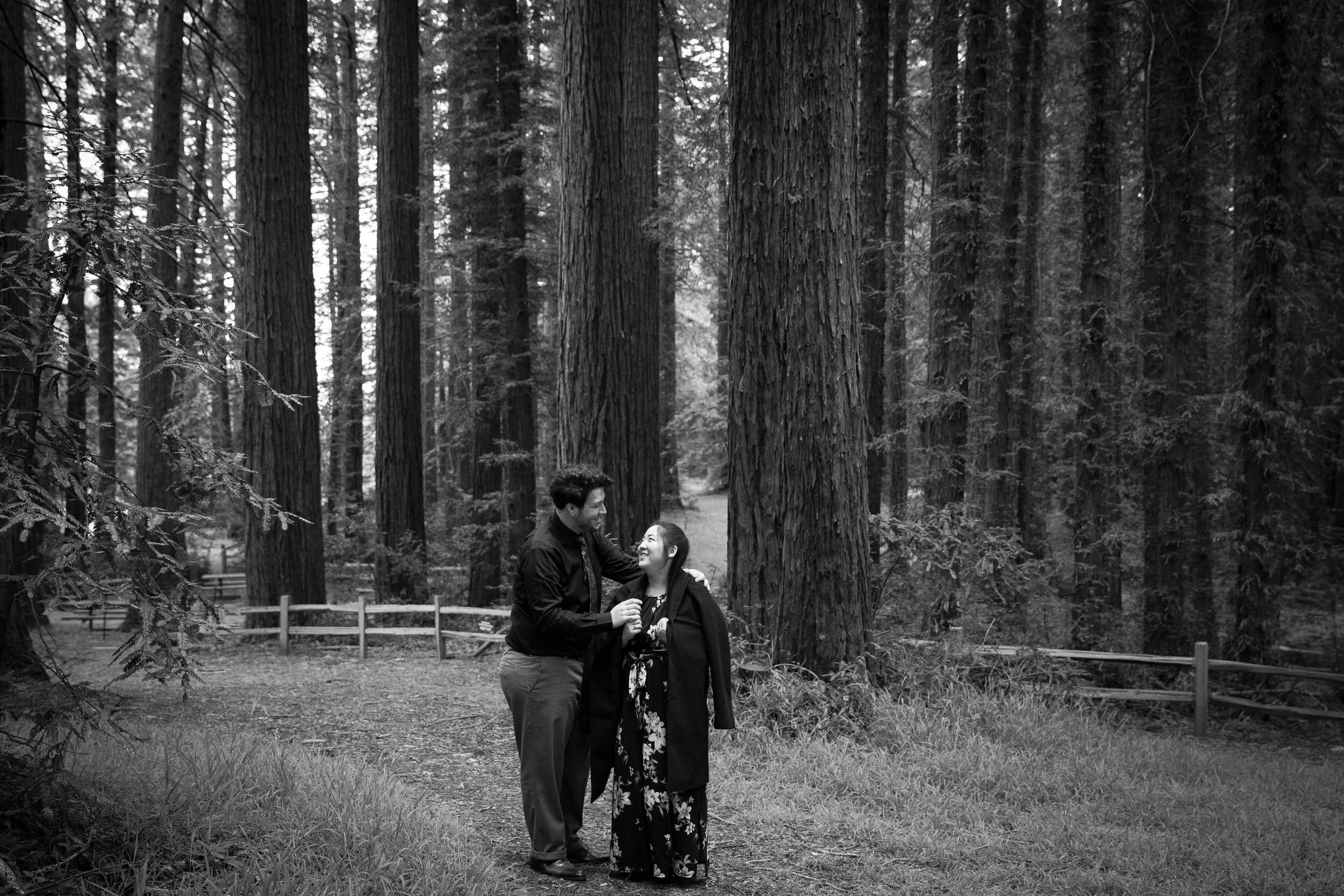 Kimono dress redwoods engagement photos-15.jpg
