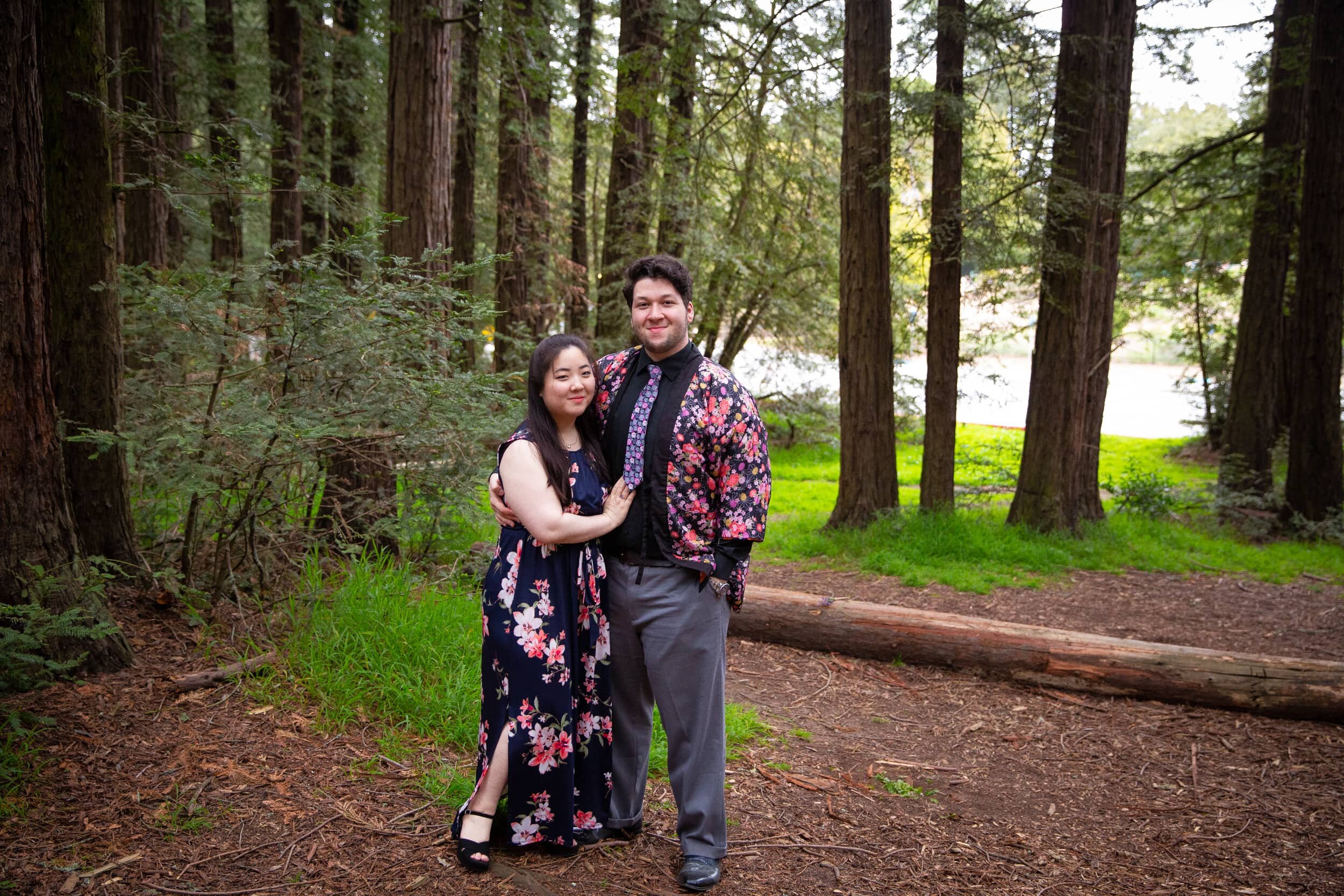 Kimono dress redwoods engagement photos-16.jpg