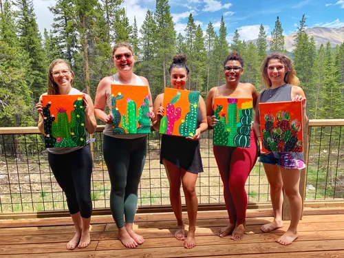 Guests at a Sarah Gies Studio paint party