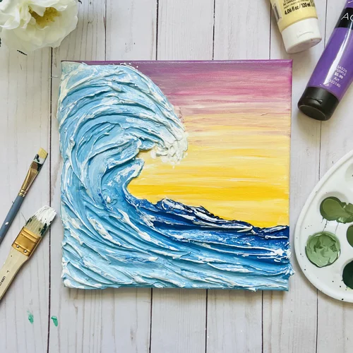 Textured wave canvas