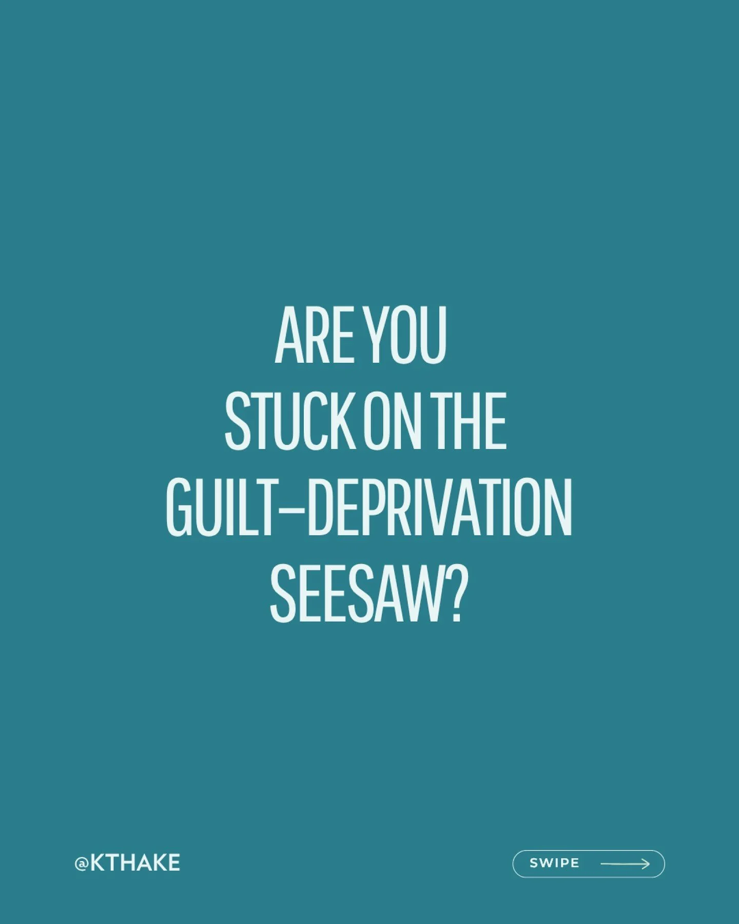 Stuck on the guilt&ndash;deprivation seesaw? 🎢 Here&rsquo;s how to finally get off 👇

You know the cycle ...
➡️ You &ldquo;eat clean&rdquo; and feel virtuous&hellip;
➡️ Then you eat something off-plan and feel guilty&hellip;
➡️ So you restrict agai