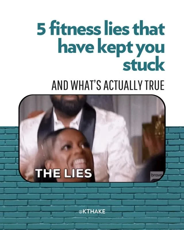 Five lies. Years of guilt. Let's clean house. 🧹

If you've ever felt like you're "bad at fitness," I'd put money on the fact that you absorbed at least one of these somewhere along the way:

That workouts only count if they wreck you. That