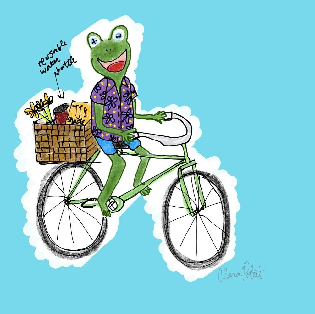 90/100 I drew Marc as a frog!!! 🐸🚲💛 #the100dayproject #100daysofwhoknows #digitalart #digitaldrawing #frogonabicycle