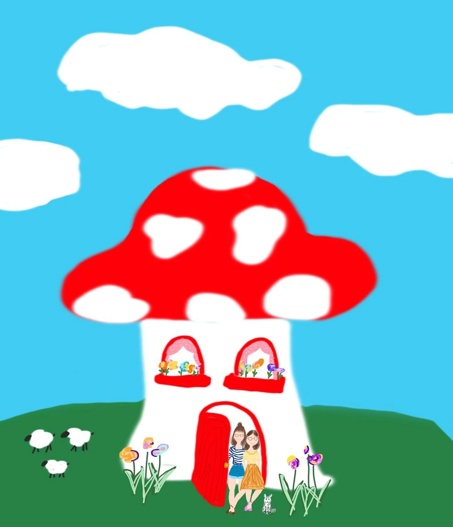 88/100 ok it&rsquo;s been 5ever but here&rsquo;s @crowlcodile and I in our mushroom 🍄 house #the100dayproject #100daysofwhoknows #mushroomhouse