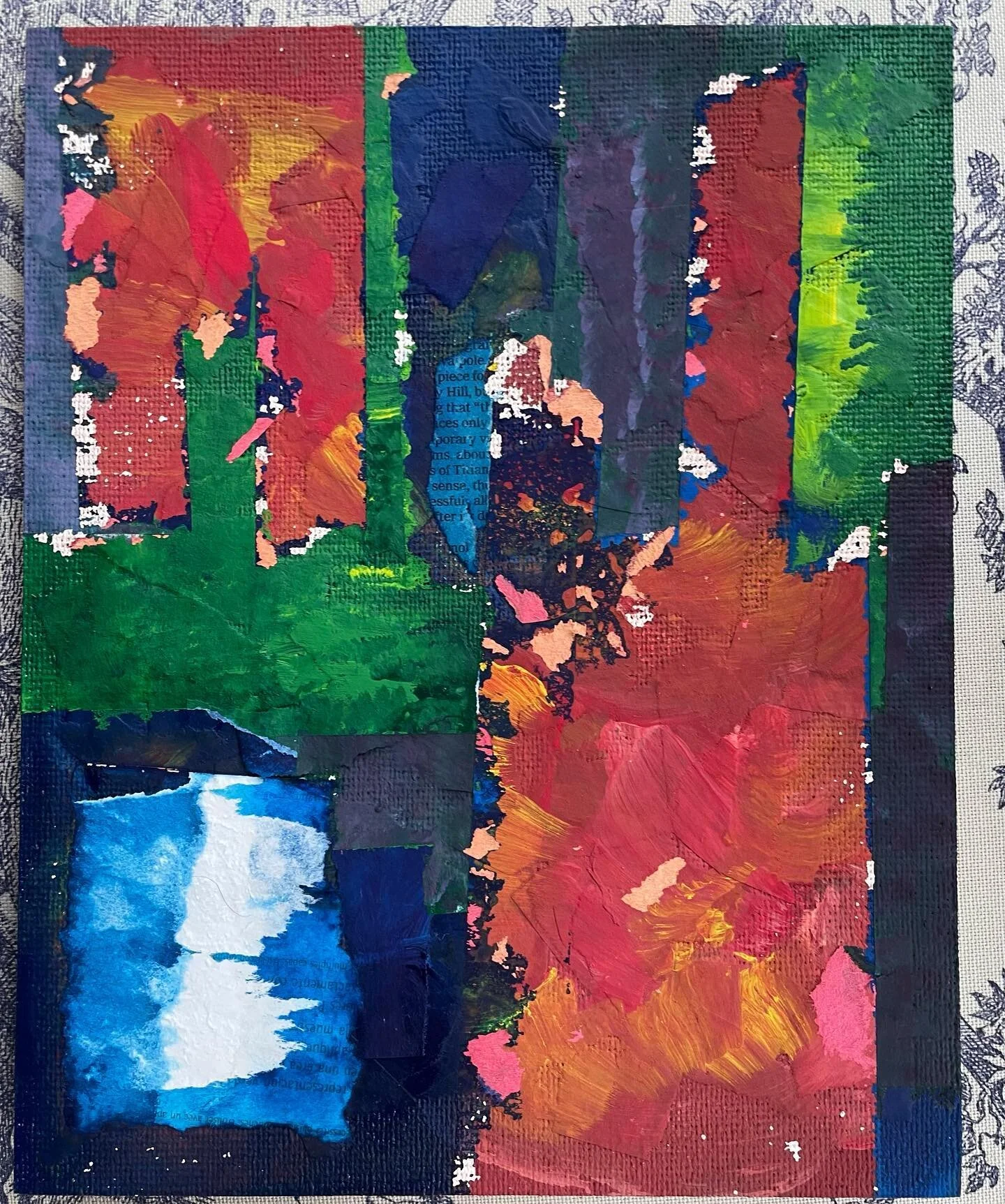 also here&rsquo;s my feelings painting from a few weeks ago, now with all the layers showing! Reminder (to myself) that even the strongest feelings are temporary and you will not be stuck in simply one feeling forever, no matter what ur silly brain t