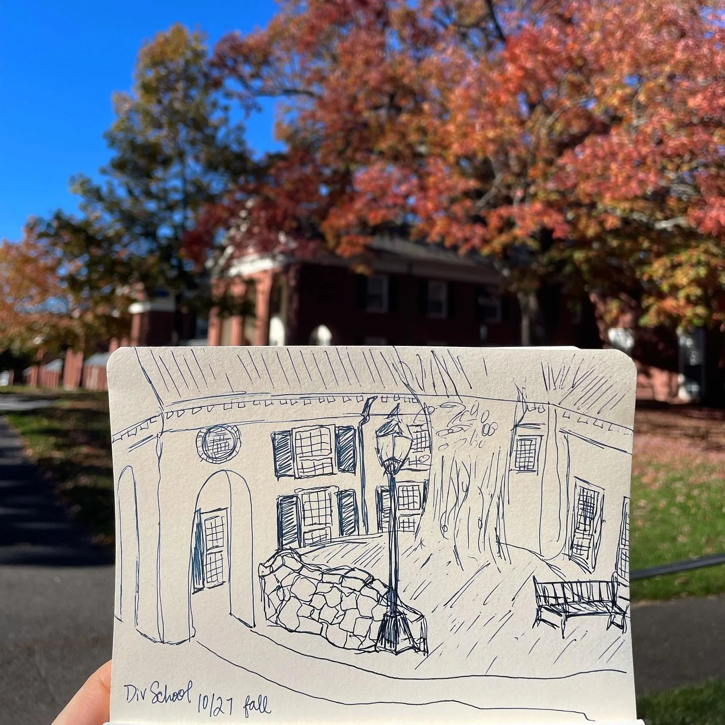 sketchy fall moments at @yaledivinityschool ! 🍁🍂