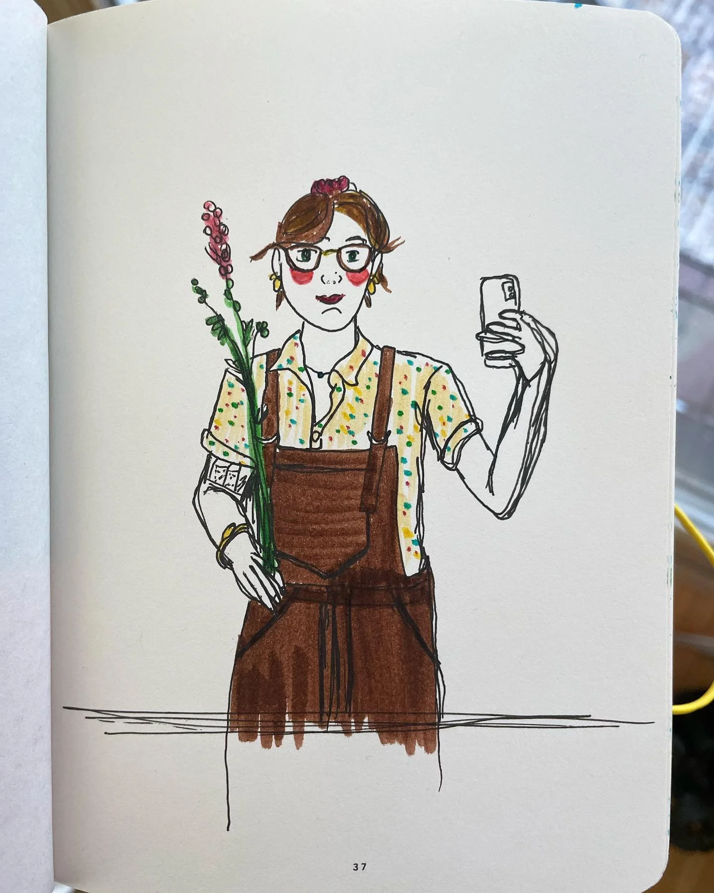 me! in virginia! swipe to see the process &amp; source photo (also ignore my dino hands I haven&rsquo;t had to draw hands in so long and forgot everything I know) (also I forgot to add my second tat rip)