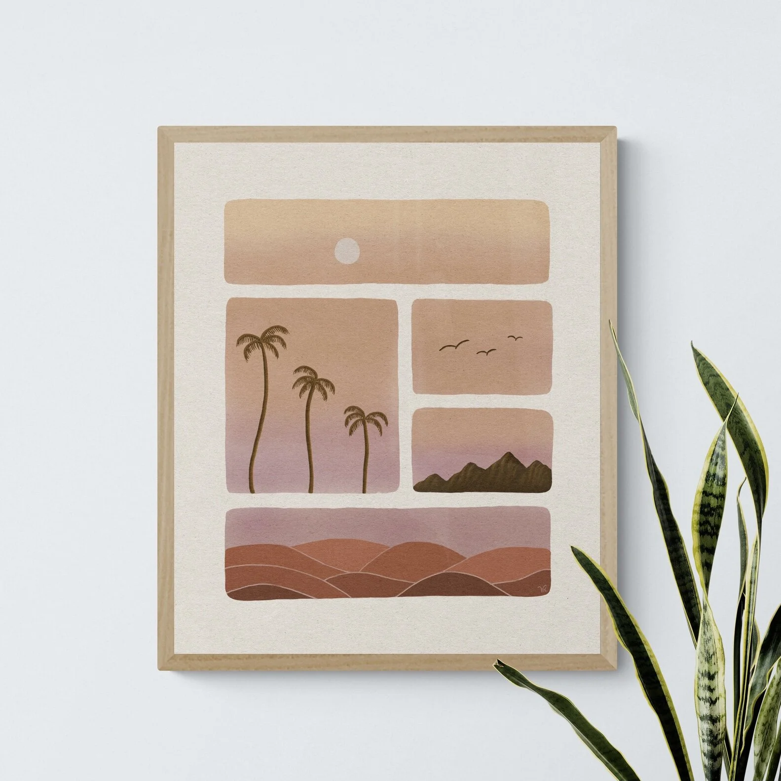 Tropical Mood Board Print