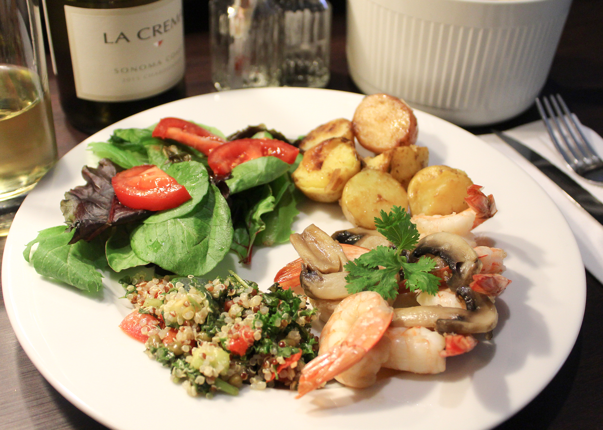 Shrimp and Mushroom Scampi