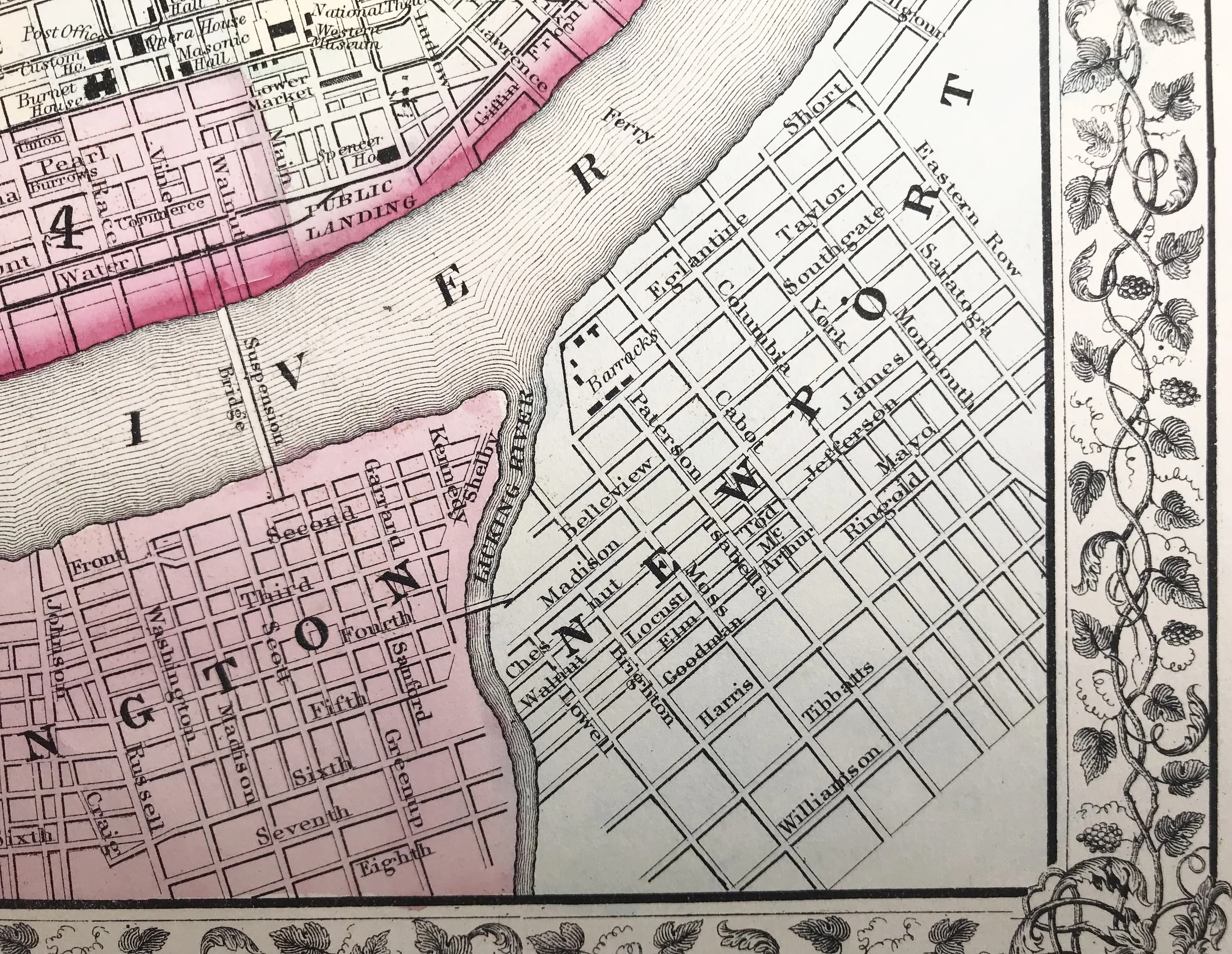  The Roebling Bridge is modestly labeled, “Suspension Bridge.” 